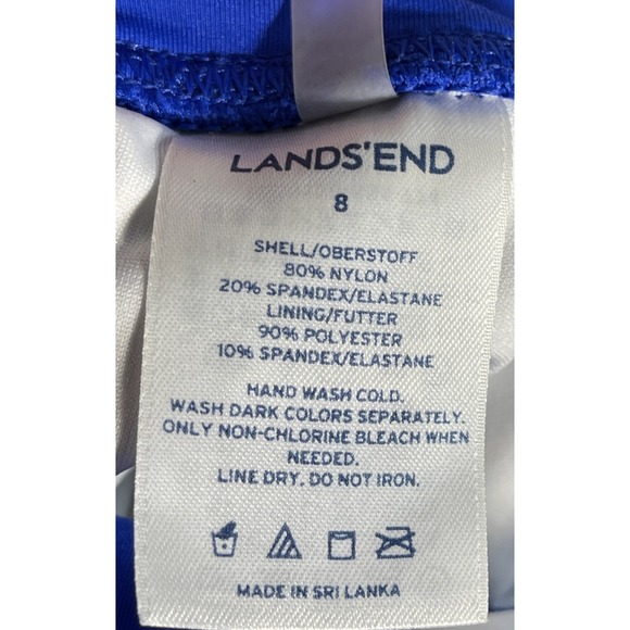 LAND'S‎ END ROYAL BLUE swim Bottom Skirt Size 8 Beach Pool - Picture 15 of 15